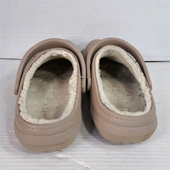 Crocs Lined Clog Shoes Men’s Size 12 Brown Faux Fur Slip On Comfort Warm Casual main image 10